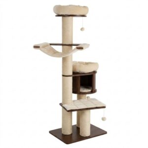 Árbol Rascador Premium para Gatos "OKOK" - Multinivel con Hamaca y Cueva