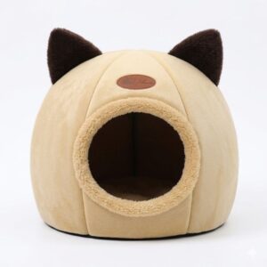 Cama Cueva para Gatos "Cat Igloo" con Orejitas de Felpa